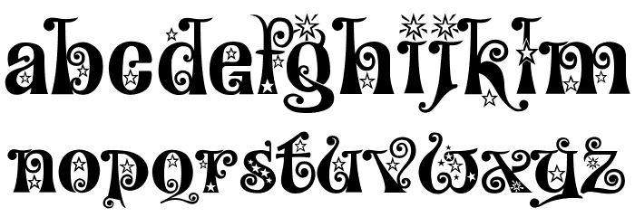 Wonderland Stars Font LOWERCASE