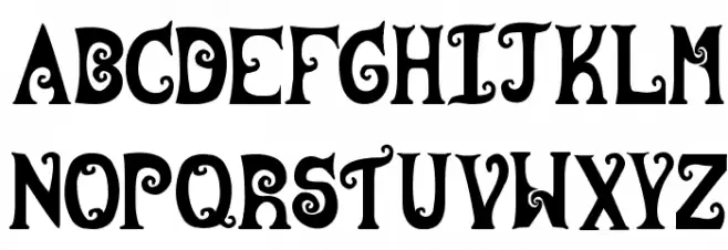 Wonderland Font UPPERCASE