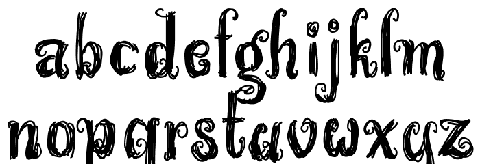 WonderlandScratch Font LOWERCASE