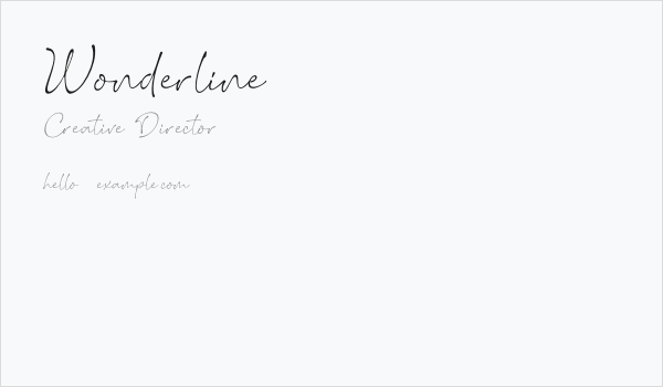 Wonderline Business Card