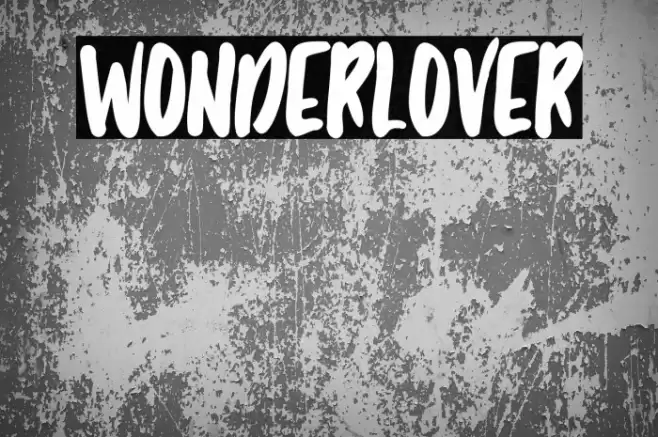 Wonderlover Font examples