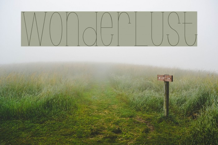 Wonderlust Font examples