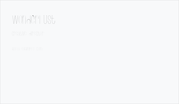 Wonderlust Business Card