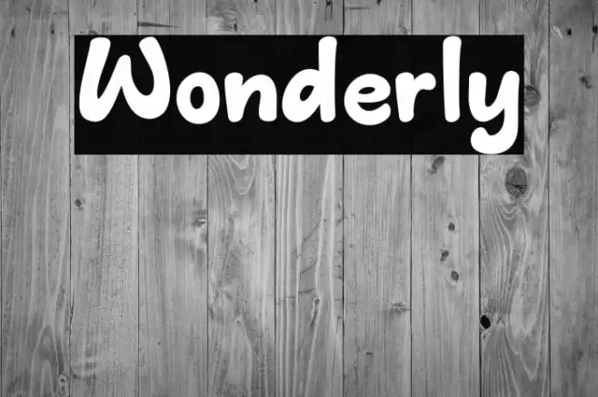 Wonderly Font examples