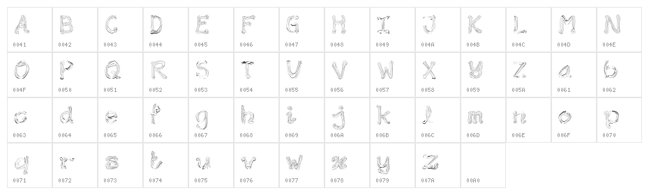 Wondermilk Character Map