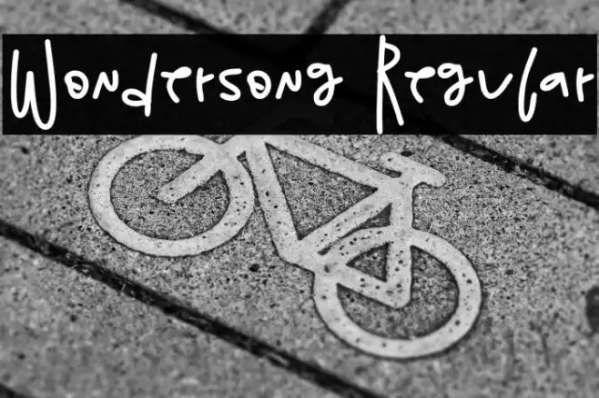 Wondersong Regular Schriftart examples