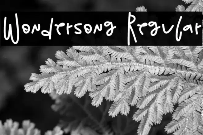 Wondersong Regular Schriftart examples