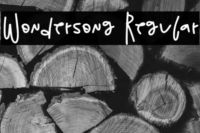 Wondersong Regular Schriftart examples