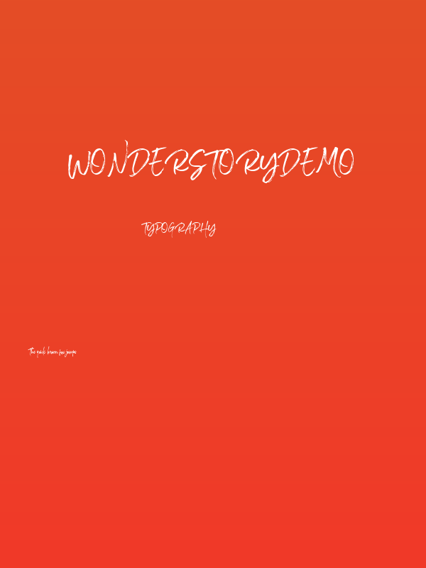 WonderstoryDEMO Poster