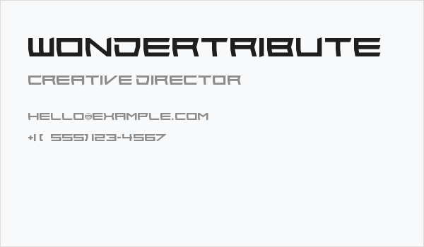 Wondertribute Business Card