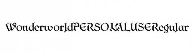 Wonderworld PERSONAL USE Regular  Free Fonts Download