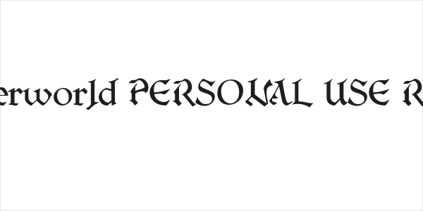 Wonderworld PERSONAL USE Regular Logo