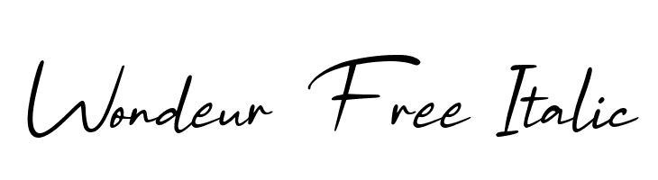 Wondeur Free Italic  Frei Schriftart Herunterladen