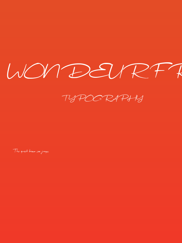 Wondeur Free Italic Poster