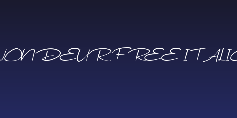 Wondeur Free Italic Social Header