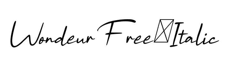 WondeurFree-Italic  les polices de caractères gratuit tlcharger