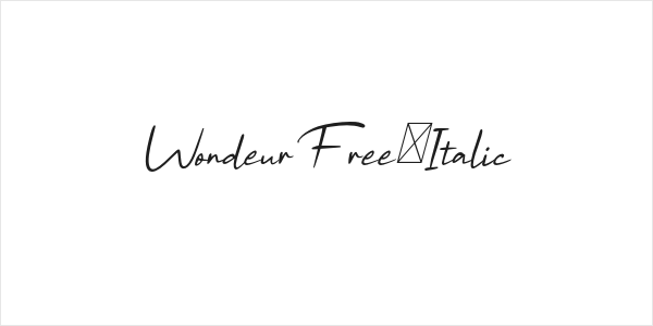 WondeurFree-Italic Logo