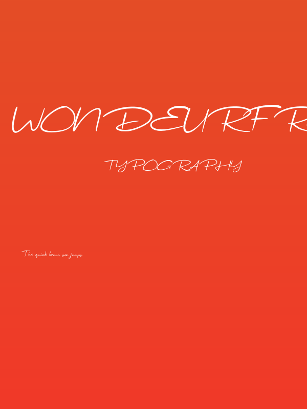 WondeurFree-Italic Poster