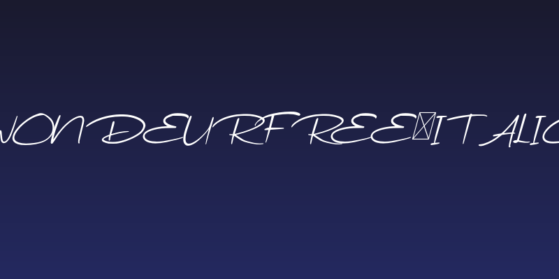 WondeurFree-Italic Social Header