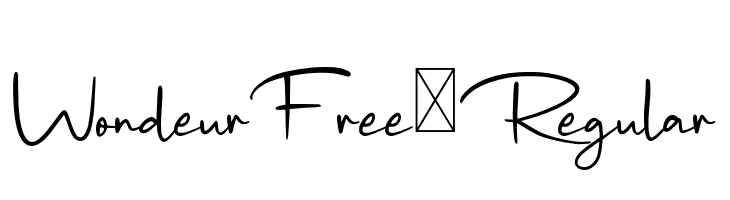 WondeurFree-Regular  font caratteri gratis