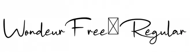 WondeurFree-Regular  Frei Schriftart Herunterladen