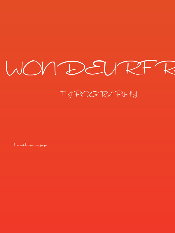 WondeurFree-Regular Poster