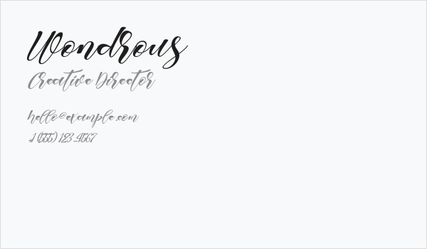 Wondrous Business Card