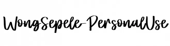 Wong Sepele - Personal Use  Descarca Fonturi Gratis