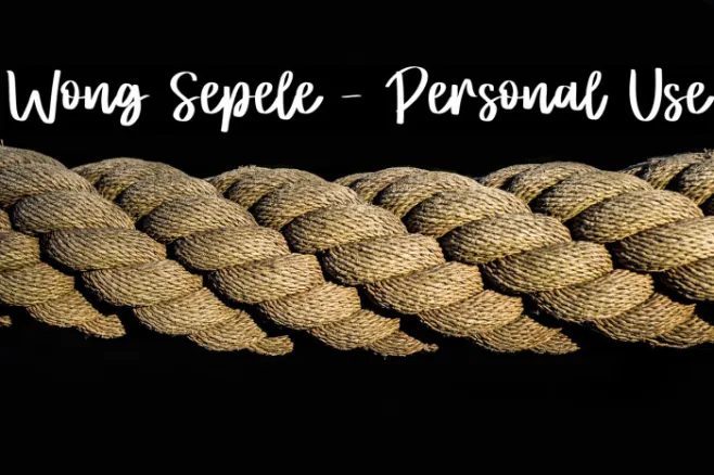 Wong Sepele - Personal Use Example 3