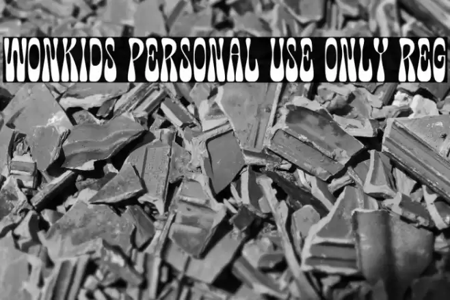 Wonkids PERSONAL USE ONLY Reg Font examples