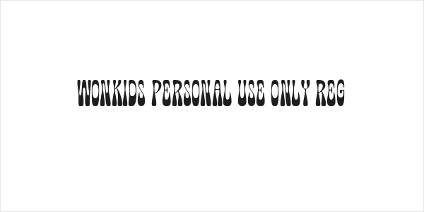 Wonkids PERSONAL USE ONLY Reg Logo