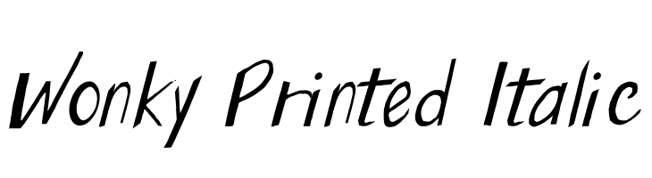 Wonky Printed Italic  Descarca Fonturi Gratis