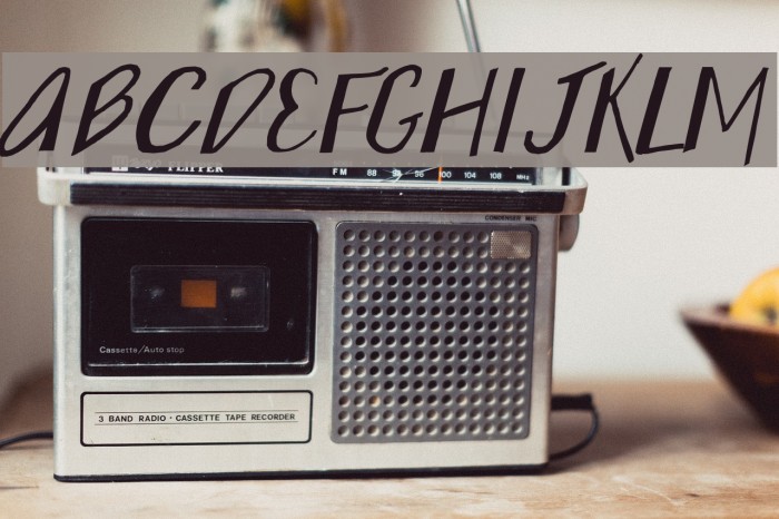 Wonky Printed Italic Font examples