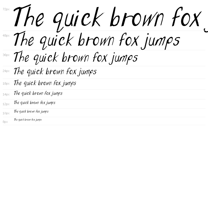 Wonky Printed Italic Waterfall