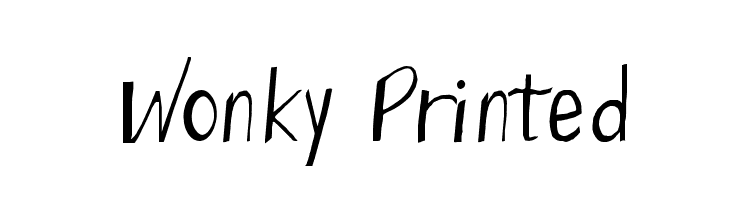 Wonky Printed  नि: शुल्क फ़ॉन्ट्स डाउनलोड