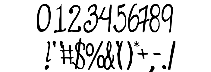 Wonky Printed Font OTHER CHARS