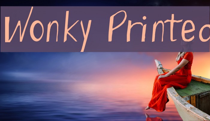 Wonky Printed Font examples
