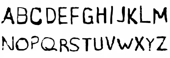 Wonky Typewriter Schriftart Groß