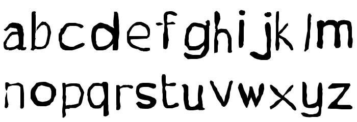 Wonky Typewriter Font LOWERCASE