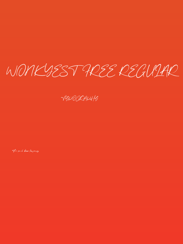 Wonkyest Free Regular Poster