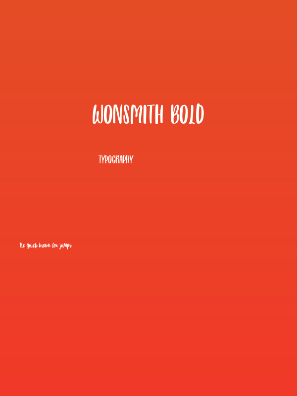 Wonsmith Bold Poster