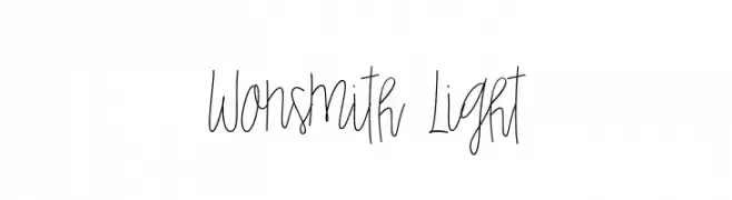 Wonsmith Light  Скачать бесплатные шрифты