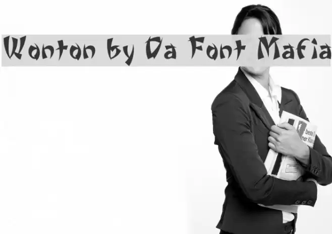 Wonton by Da Font Mafia Schriftart examples