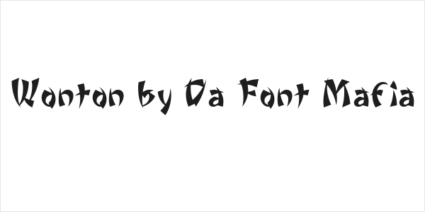 Wonton by Da Font Mafia Logo