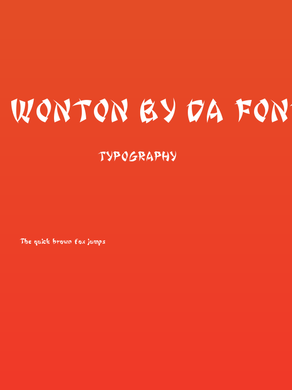 Wonton by Da Font Mafia Poster
