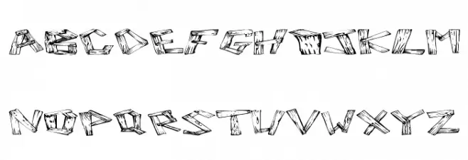 Wood 2 Font UPPERCASE