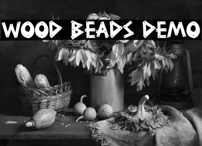 Wood Beads Demo Font examples