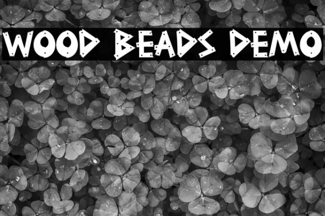 Wood Beads Demo Font examples