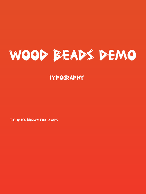 Wood Beads Demo Poster