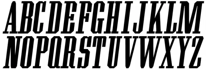 Wood Block One Italic Polices MAJUSCULES